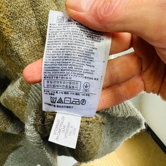 Banana Republic Camo Sweater Wool Blend W L - Picture 5 of 8